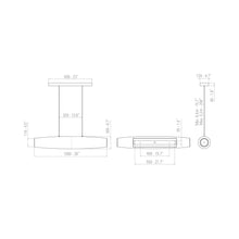 Load image into Gallery viewer, Colonne LED Pendant Light - line drawing.