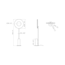 Load image into Gallery viewer, Iris LED Floor Lamp - line drawing.