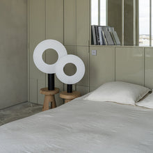 Load image into Gallery viewer, Iris LED Table Lamp in bedroom.