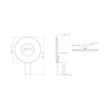 Load image into Gallery viewer, Iris LED Table Lamp - line drawing.