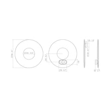 Load image into Gallery viewer, Iris LED Wall Light - line drawing.