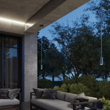Load image into Gallery viewer, Beverly Outdoor LED Pendant Light in Outside Area.