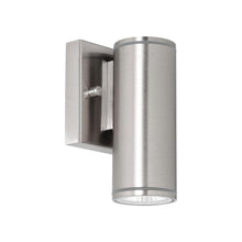 Load image into Gallery viewer, Beverly Outdoor LED Wall Light in Satin Nickel (Small)
