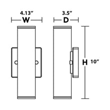 Load image into Gallery viewer, Beverly Outdoor LED Wall Light - line drawing.