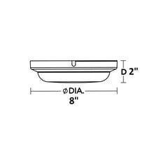 Load image into Gallery viewer, Dean Outdoor LED Flush Mount Ceiling Light - line drawing.