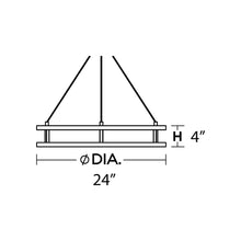 Load image into Gallery viewer, Gemini LED Pendant Light - line drawing.