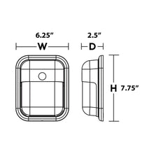 Load image into Gallery viewer, Patton Outdoor LED Wall Light - line drawing.