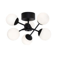 Load image into Gallery viewer, Pearl LED Semi Flush Mount Ceiling Light in Black.