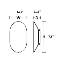 Load image into Gallery viewer, Remy Outdoor LED Wall Light - line drawing.
