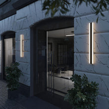 Load image into Gallery viewer, Rhea Outdoor LED Wall Light in Outside Area.