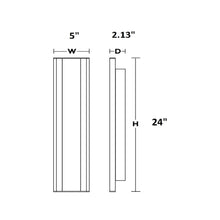 Load image into Gallery viewer, Rhea Outdoor LED Wall Light - line drawing.