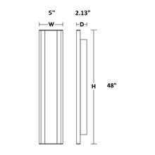 Load image into Gallery viewer, Rhea Outdoor LED Wall Light - line drawing.
