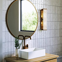 Load image into Gallery viewer, Abbott Wall Light in bathroom.