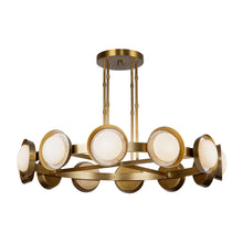Load image into Gallery viewer, Alonso LED Chandelier in Vintage Brass (Large).