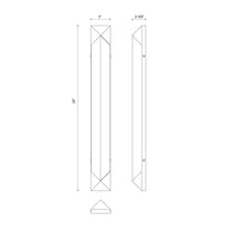 Load image into Gallery viewer, Caesar LED Vanity Wall Light - line drawing.