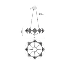 Load image into Gallery viewer, Cairo Chandelier - line drawing.