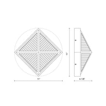 Load image into Gallery viewer, Cairo Outdoor Wall Light - line drawing.