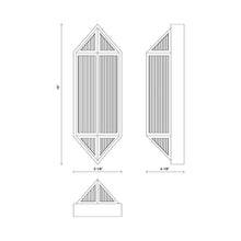 Load image into Gallery viewer, Cairo Outdoor Wall Light - line drawing.