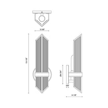 Load image into Gallery viewer, Cairo Vanity Wall Light - line drawing.