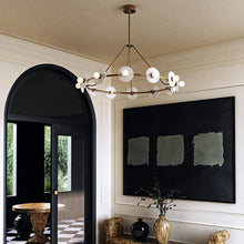 Load image into Gallery viewer, Dahlia LED Chandelier in living room.
