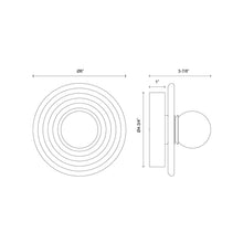 Load image into Gallery viewer, Dahlia LED Wall Light - line drawing.