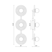 Load image into Gallery viewer, Dahlia LED Wall Light - line drawing.