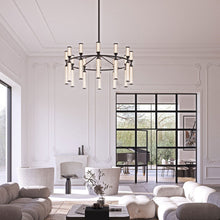 Load image into Gallery viewer, Edwin LED Chandelier in living room.