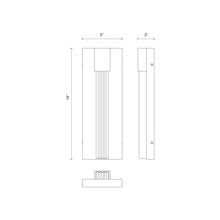 Load image into Gallery viewer, Kismet LED Vanity Wall Light - line drawing.