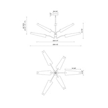 Load image into Gallery viewer, Osorio LED Chandelier - line drawing.