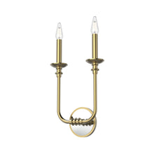 Load image into Gallery viewer, Peabody Wall Light in Vintage Brass.