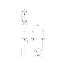 Load image into Gallery viewer, Peabody Wall Light - line drawing.