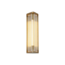 Load image into Gallery viewer, Sabre LED Vanity Wall Light in Vintage Brass (Small).