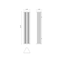 Load image into Gallery viewer, Sabre LED Vanity Wall Light - line drawing.