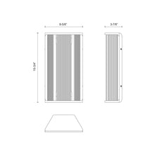 Load image into Gallery viewer, Sabre LED Vanity Wall Light - line drawing.