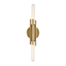 Load image into Gallery viewer, Torres Vanity Wall Light in Vintage Brass/Without Shade (2-Light).