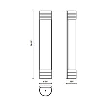 Load image into Gallery viewer, Willard Vanity Wall Light - line drawing.