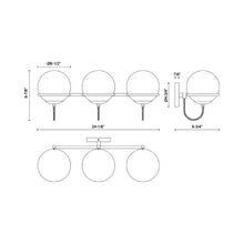 Load image into Gallery viewer, Alba Bath Wall Light - line drawing.