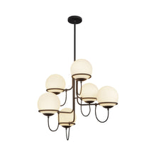 Load image into Gallery viewer, Alba Chandelier in Matte Black (6-Light).