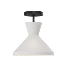 Load image into Gallery viewer, Betty Semi Flush Mount Ceiling Light in Matte Black.