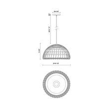 Load image into Gallery viewer, Bondi Pendant Light - line drawing.