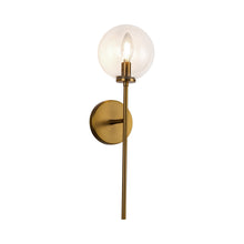 Load image into Gallery viewer, Cassia Wall Light in Aged Gold/Clear Glass (1-Light).
