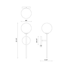 Load image into Gallery viewer, Cassia Wall Light - line drawing.