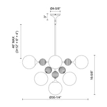 Load image into Gallery viewer, Celia Chandelier - line drawing.