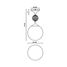 Load image into Gallery viewer, Celia Semi Flush Mount Ceiling Light - line drawing.