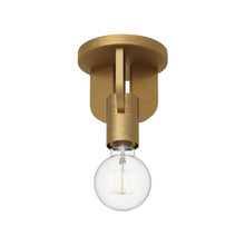 Load image into Gallery viewer, Claire Semi Flush Mount Ceiling Light in Aged Gold (1-Light).