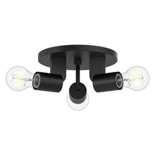 Load image into Gallery viewer, Claire Semi Flush Mount Ceiling Light in Matte Black (3-Light).