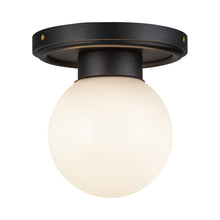 Load image into Gallery viewer, Fiore Semi Flush Mount Ceiling Light in Matte Black.
