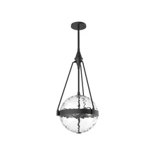 Load image into Gallery viewer, Harmony Pendant Light in Matte Black/Clear Water Glass (Small).