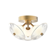 Load image into Gallery viewer, Hera LED Flush Mount Ceiling Light in Brushed Gold (3-Light).