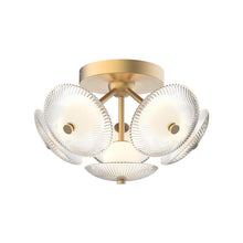 Load image into Gallery viewer, Hera LED Flush Mount Ceiling Light in Brushed Gold (6-Light).